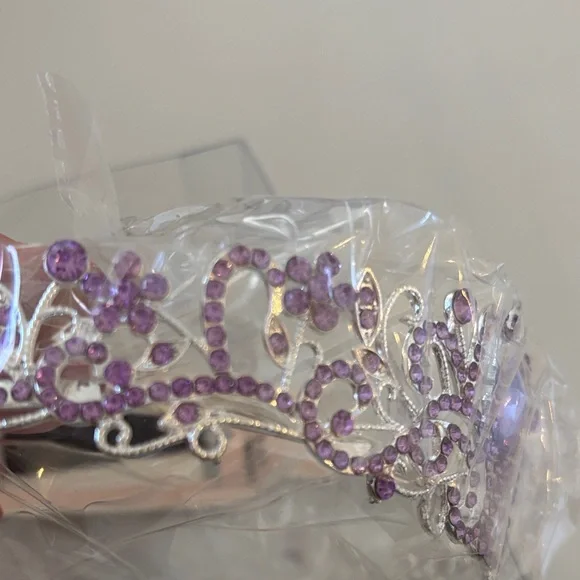 Elegant Purple Tiara Hair Accessory - Picture 3 of 9